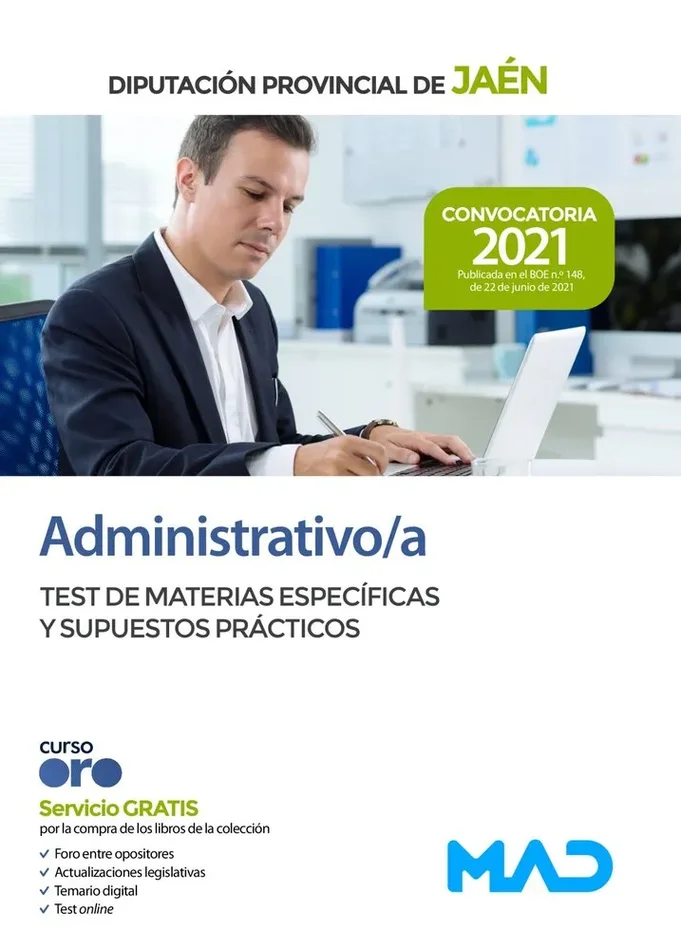Administrativo de la diputacion provincial de jaen. test de