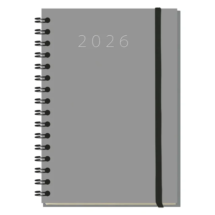 Agenda anual 2026 laredo basic wireo dia pagina gris