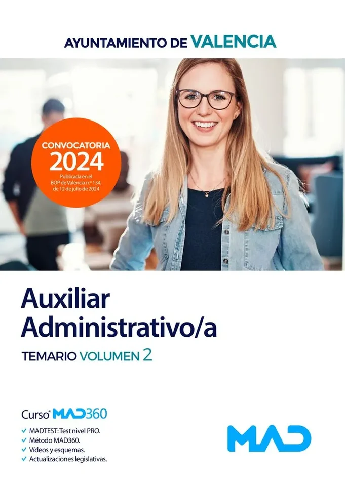 Auxiliar administrativo/a temario vol 2 ayuntamiento de valencia