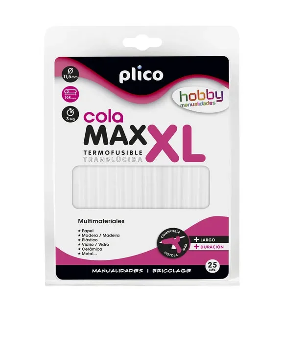 Blister 25 barras silicona max-xl cola 12mm diametro
