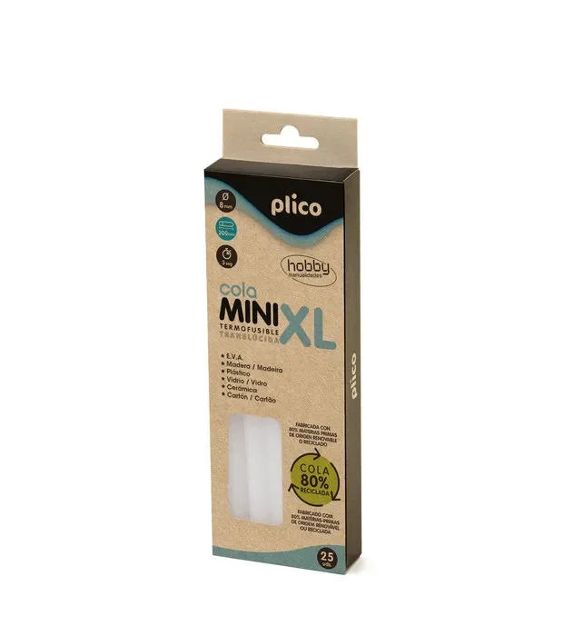 Blister 25 barritas mini xl cola 8mmx200mm eco 80% reciclada