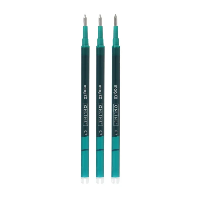Blister 3 recambio boligrafo borrable magixx gel turquesa