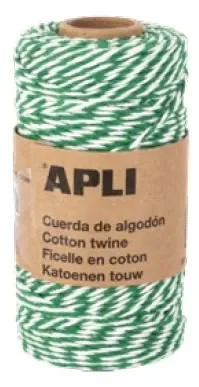 Bobina de cuerda algodon 100m x 2mm verde