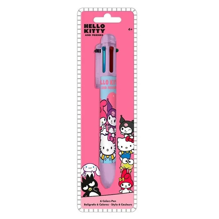 Boligrafo 6 colores hello kitty & friends
