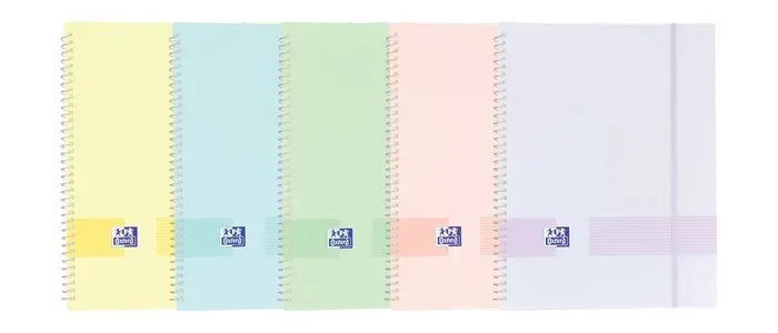 Carpeta espiral 30 fundas live&go a4 goma pastel