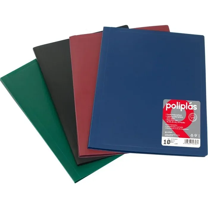 Carpeta poliplas 40 fundas din a4 gris