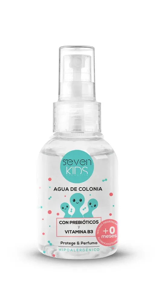 Expositor 19 agua de colonia infantil prebioticos 50ml seven