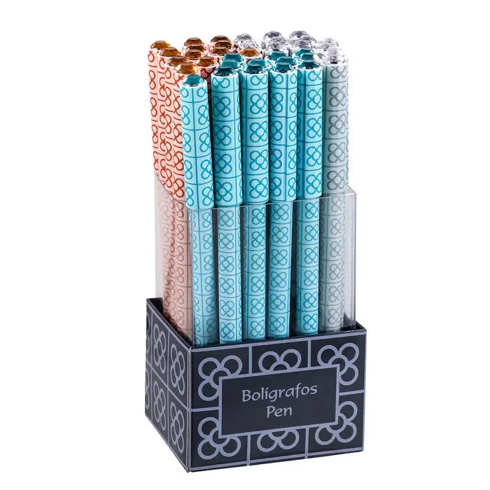 Expositor 36 boligrafos panot con piedra 3 mod
