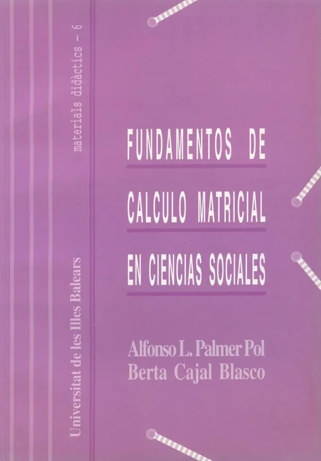 Fundamentos de cálculo matricial en ciencias socials