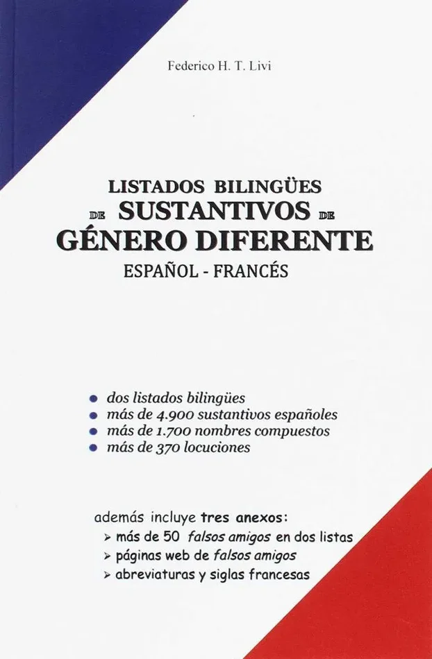Listados bilingues de sustantivos de genero diferente español-frances