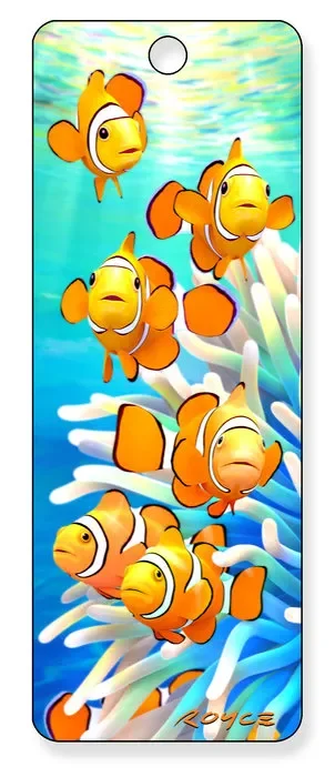 Marcapaginas 3d orange clowns