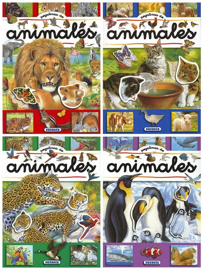 Pegatinas de animales (4 títulos) (2)