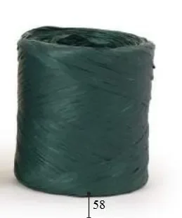 Rollo cinta rafia verde polyraphia a-15mm 200m c-58
