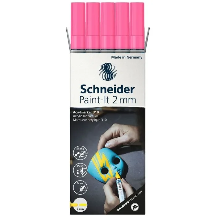 Rotulador schneider paint-it 310 2mm fucsia