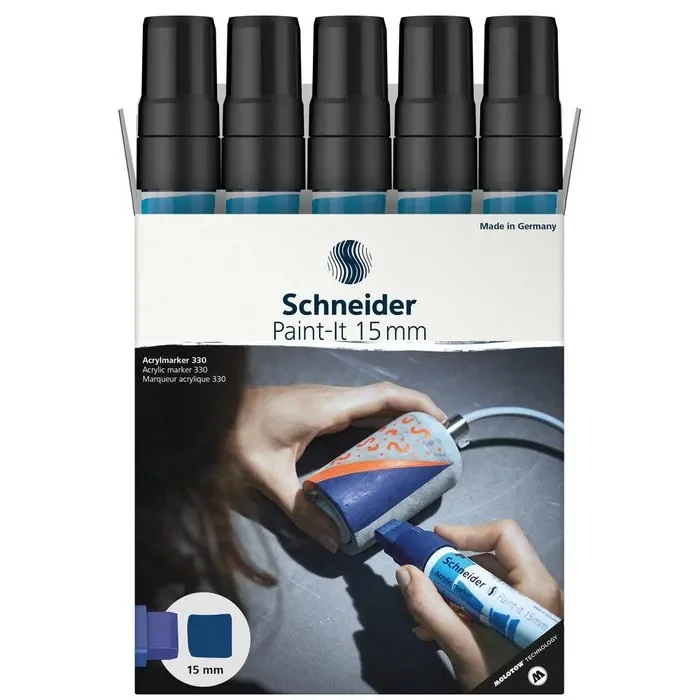 Rotulador schneider paint-it 330 15mm negro