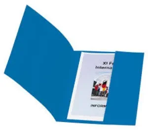 Subcarpeta folio 320gr con bolsa azul