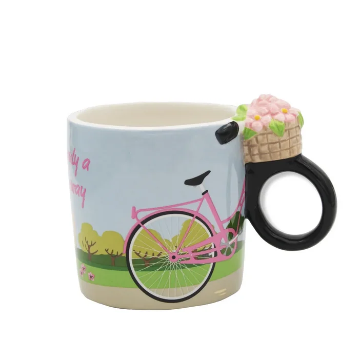 Taza bicicleta con cesta