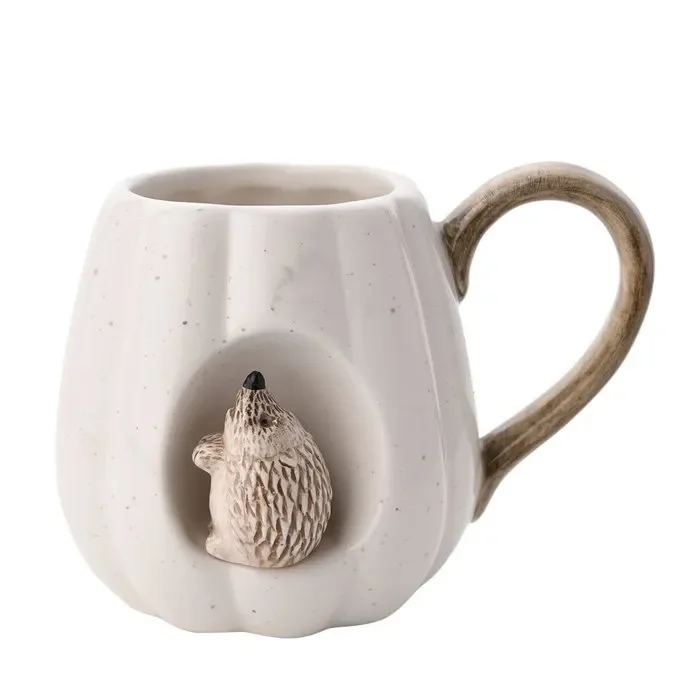 Taza blanca erizo