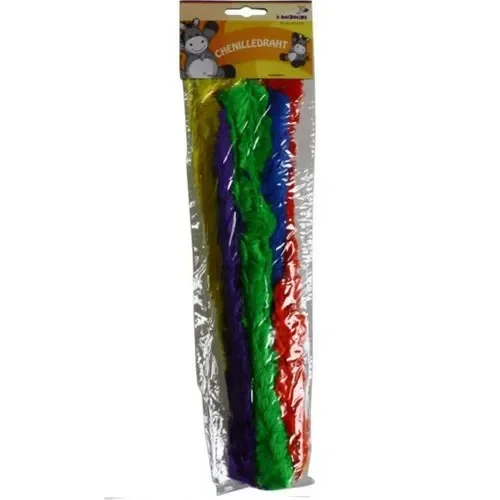Varilla chenille color amarillo neon 15 piezas